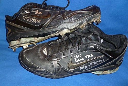 Мат Латос 2x Подписа и Бейзболни обувки за бейзболни мачове 2010 Padres С Автограф на PSA / DNA COA - MLB Употребявани