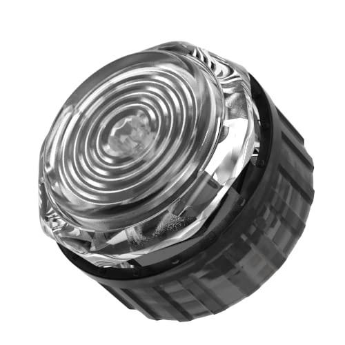 Ръчна бутон Gamerfinger HBFS-30-ВИНТОВИ Crystal 30 mm, с Костилки изходи за Fightbox Hitbox Snackbox (10 бр., ПРОЗРАЧЕН БЯЛ)