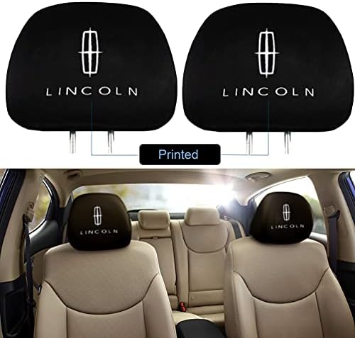 Универсален Черен калъф за останалите главата столче за кола Lisha от 2 части, Съвместим с повечето модели Lincoln (с принтом)