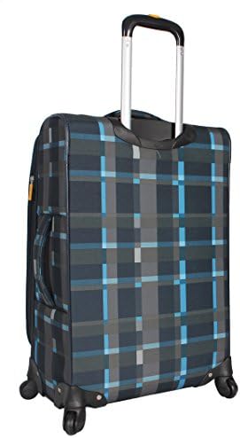 Дизайнерска колекция на багаж Лукас - Разтегателен 24-инчовата чанта Softside Bag - Здрав ultralight карирани куфар среден