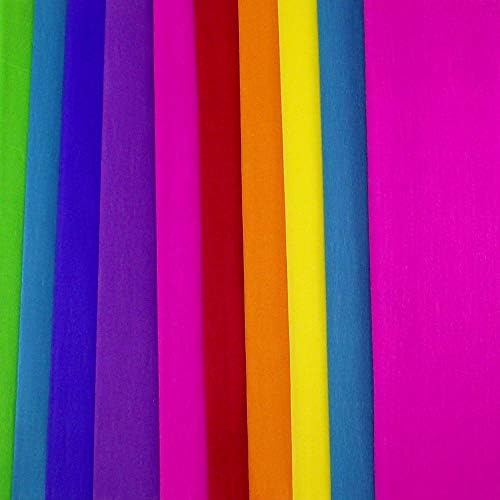 Повече гънки от гофрирана хартия Fiesta (10 листа) с Ширина 17 см и с дължина 6,2 метра - Мексико плисирани хартия в различни цветове (гама Fiesta Multicolor)