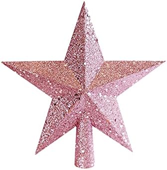 Звездата на 10 см Украса Пятиконечные Украса за Коледа 1бр Върхът на Дървото Начало Декор Снежен Венец за Камина