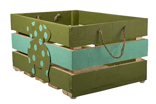 Стилна дървена кутия-органайзер за детски играчки, ръчно изработени Pebblelicious. Дизайнерски Многофункционален Органайзер