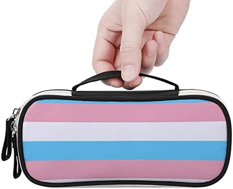 Трансгендерный Флаг Гордост Молив Случай За Моливи Голям Капацитет Калъф За Моливи Ръчна Чанта За Писалки Косметичка