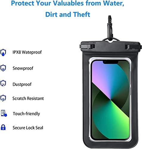 Водоустойчив калъф за телефон Waxikra - Универсален Водоустойчив калъф за телефон, съвместим с iPhone 13 12 11 Pro Max Xs Max XR X Samsung, Huawei до 7 инча, водоустойчива чанта за мобилен те?