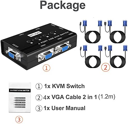 8-портов KVM суич MT-VAL VGA + 4-портов KVM суич VGA