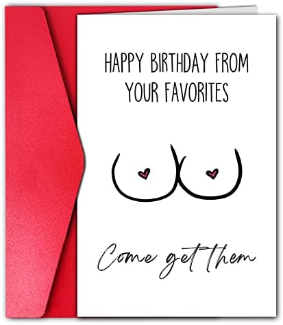 GYYsweetus Забавна Картичка за рожден ден на съпруг, Секси подарък за рожден ден, Груб Картичка за рожден ден за