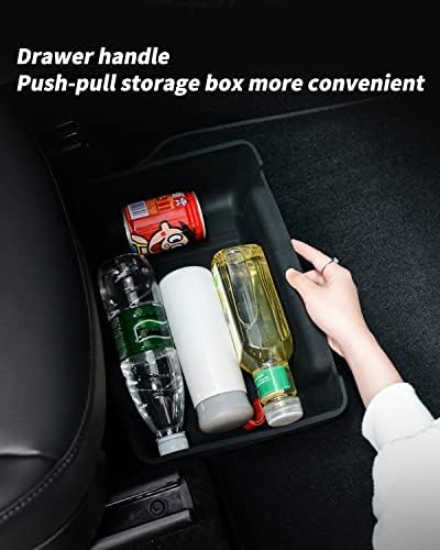 KKTR-Кутия за съхранение под седалката на колата, Тава-Органайзер, който е Съвместим с Tesla Model Y, Безшумен Силикон