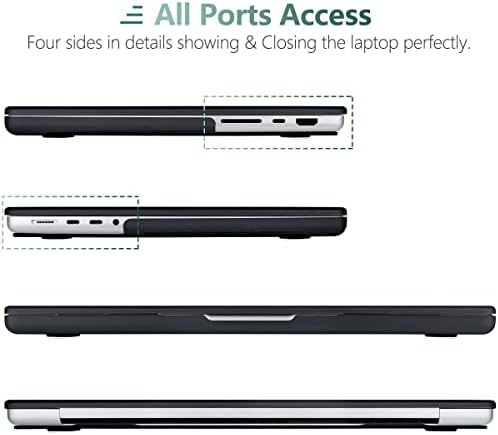 DONGKE, Съвместим с 14-инчов корпус MacBook Pro 2022 2023 2021 M2 A2779 M1 A2442 Pro / Max, Пластмасов Твърд калъф за MacBook