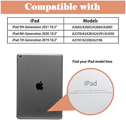 Калъф за iPad 9-то поколение с пайети, Розов калъф за iPad 10.2 FANSONG 9-то, 8-то, 7-мо поколение, Здрав Калъф с Притежател