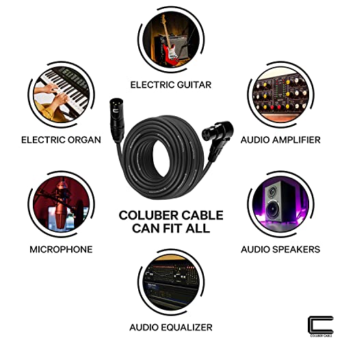 Балансиран XLR кабел от щепсела до правоъгълна контакт - 1,5 метра Черно - Професионален 3-пинов конектор за микрофон