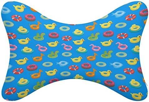 Цветно Пръстен За Плуване, Играчка Автомобилната въздушна Възглавница За Шията от 2 Възглавници под Формата