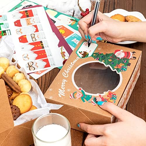 KD KIDPAR 24 бр. Кутии за бисквити Големи за Опаковане на подаръци Празника на Свети Валентин, Коледни Кутии