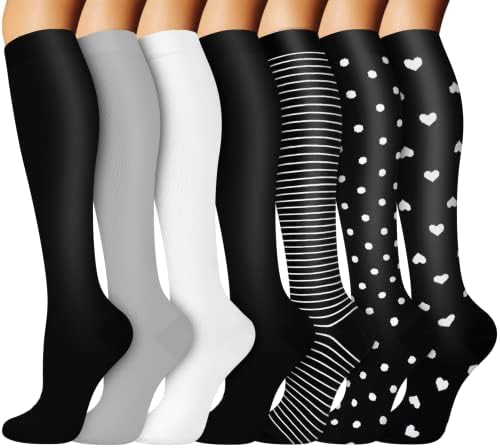 Компресия Чорапи FuelMeFoot за мъже и Жени 20-30 мм hg.ст.-Степен Поддържащи Чорапи за футбол Вървят медицински Сестри