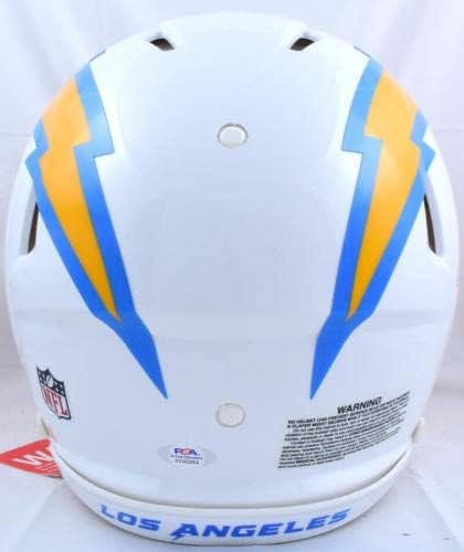 Автентичен каска Austin Ekeler с автограф от Los Angeles Chargers F/S Speed Authentic - PSA - Каски NFL с автограф Остин Экелера