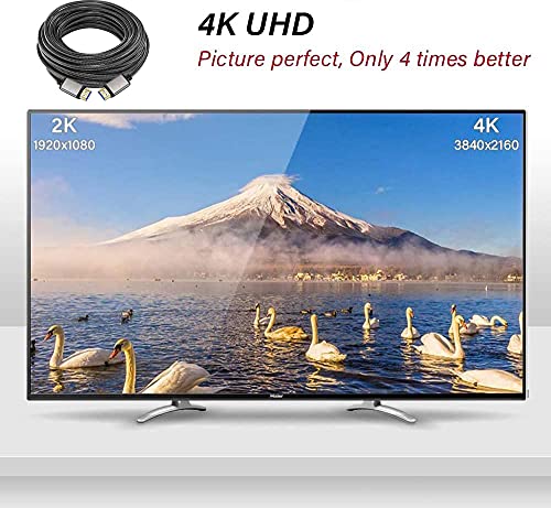 Оптичен кабел HDMI с найлон оплеткой General Kirzi 100 фута (30 м), поддържа 4K 60Hz, HDR10, ARC, HDCP2.2, 3D, 18 Gbit/s,