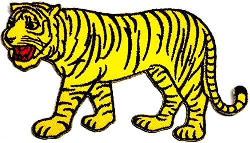 Kleenplus Тигрови Ивици Стикер Красив Бенгалски Тигър Мультяшная Бродерия на Желязо В Тъканите Апликация САМ Облекла на
