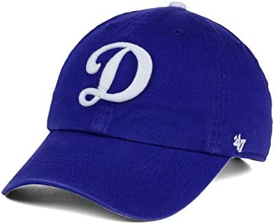 Бейзболна шапка с логото на '47 Лос Анджелис Доджърс D, нисък профил шапка с извит козирка (Синьо копие, голям)