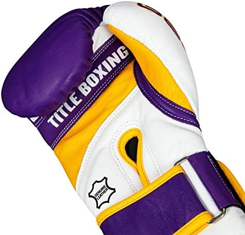 Ръкавици TITLE Боксова Gel World V2T Bag, Лилав/Бял/Златен, Средно
