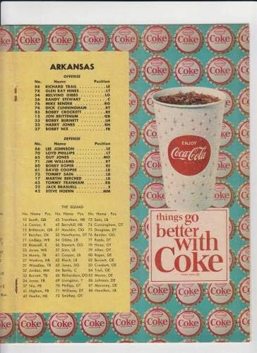 1965 Футболна програма Arkansas Razorbacks срещу Rice Owls 11/6 Rice Stadium 53284b31 - Програма колежи