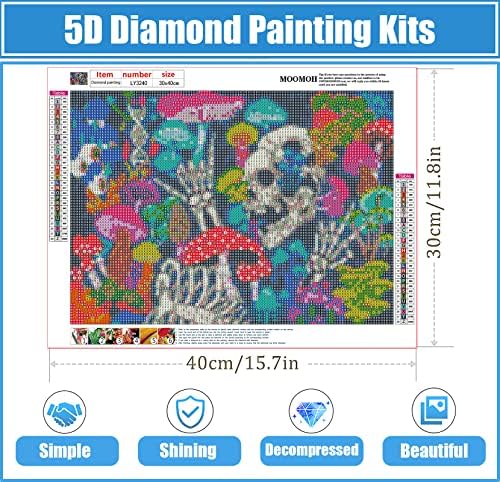 Комплекти за диамант рисуване с гъби Мумоха за възрастни - 5D Комплекти за диамантения творчество за възрастни и Деца,