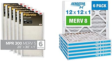 Въздушен филтър за печки променлив ток и Aerostar 12x12x1 MERV 8 Плиссированный въздушен филтър, Въздушен