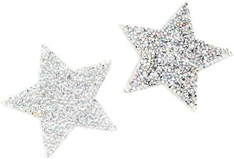 10 бр. Апликация във формата на звездички от планински Кристал, 3.1 инча, за гореща Фиксация, Ленти с Кристали, Желязо