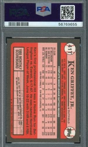 Кен Гриффи-младши 1989 Topps Търгувам бейзболна картичка начинаещ RC # 41T С оценка на PSA 9 - Бейзболни картички начинаещ