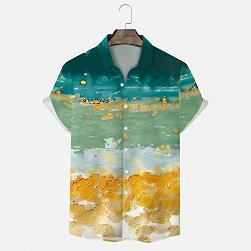 Хавайска Риза за Мъжете, Приталенные Реколта Риза за Боулинг Копчета с Графичен Дизайн на Летни Плажни Свободни Блузи