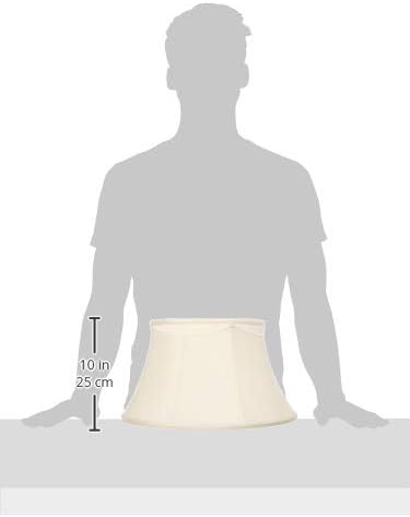 Дизайнерска Лампа Royal Designs с Драпировкой под формата на Колокольчика, Бежов, Слонова Кост / Слонова Кост 7,5 x 14 x 9