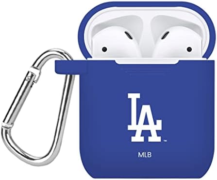 Силиконов калъф GAME TIME Los Angeles Dodgers, Съвместим с батерии помещение Apple AirPods (син)