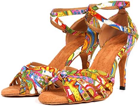 Дамски Обувки за Танци балната зала HIPPOSEUS За Латиноамериканска Салса, Бачаты, Танцови Обувки с принтом, Модел L354