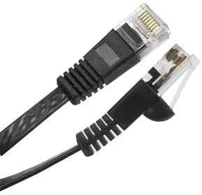 Монтажни детайли Дълъг Кабел Ethernet CAT6, Плосък кабел 20 метра - Черен - Професионалната серия - Мрежа / Високоскоростен интернет-кабел