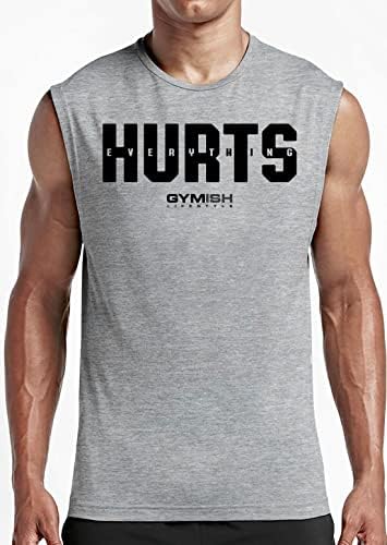Спортни ризи за мъже, Всичко Боли, Спортна Риза със Забавни Надписи, Лифтинг Тениска