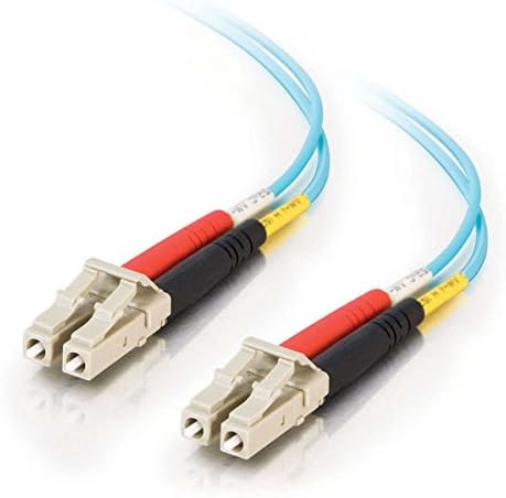 Оптичен кабел C2G 11003 OM3 - двухшпиндельный мулти-режим оптичен кабел LC-LC 10Gb като 50 / 125μm, съвместим с TAA, Аква (16,4 фута, 5 метра)