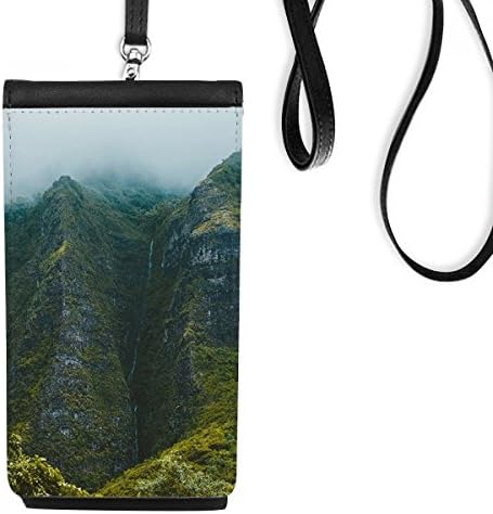 Долината На Джунглата Скала Мъгла Гора Телефон В Чантата Си Портфейл Окачен Мобилен Калъф Черен Джоба
