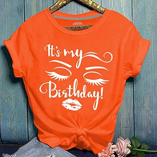 Жените риза Its My Birthday, Отлична Графична Риза за Парти по случай Рожден Ден, Забавни Топ с Писмото Принтом
