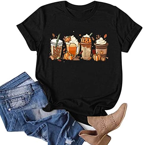 Дамска Свободна Блуза, за да се Грижи за Хелоуин, Модна Тениска С кръгло деколте, Ежедневни Работни Тениски С Къс Ръкав, Есенни Ризи