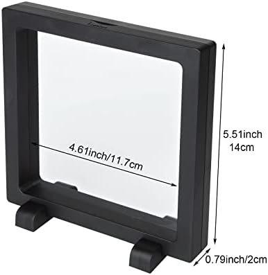 10 X 3D Титуляр за дисплея с плаваща рамка, Плаващ лихвен Витрина с щанд, 5,5 х 5,5 х 0,8, Прозрачна Витрина в Рамката