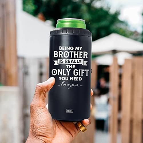 Дизайн на чаша за брат SANDJEST 4 в 1 и охладител за консерви - Да се брат - това е единственият подарък, който ви е нужен,