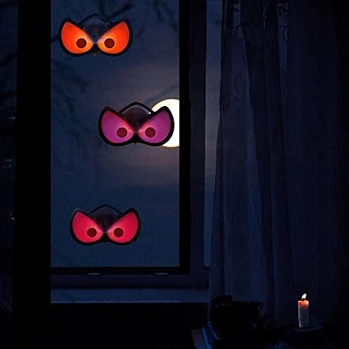 FUNPENY, 3 опаковки, Зловещи Очи на Призрак на Хелоуин с вендузата, Загорающиеся, работещи На Батерии, с алуминиева Дограма,