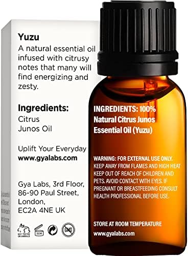 Етерично масло Юзу Gya Labs (10 мл) - Чисто Терапевтично масло, Неразбавленное - Освежаващ цитрусов аромат