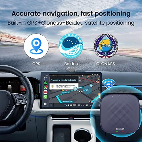 CarlinKit Безжичен адаптер за Кола CarPlay Android Видео Кутия за Mercedes-Benz, Audi, VW -2023 Сензорен Екран OEM