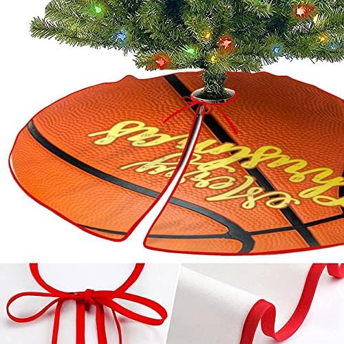 Весела Коледа, Баскетболни Поли Коледна Елха, 48 См, Персонализиран Подарък на Баскетболния Отбор, Коледни Украси, Подложка за Дома, за Коледното Парти, Консумативи,