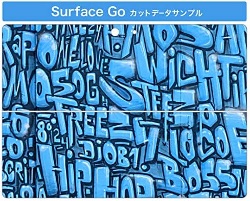 стикер igsticker за Microsoft Surface Go/Go 2 Ультратонкая Защитен Стикер за тялото Skins 008802 Зелен Син Текстов Азбука
