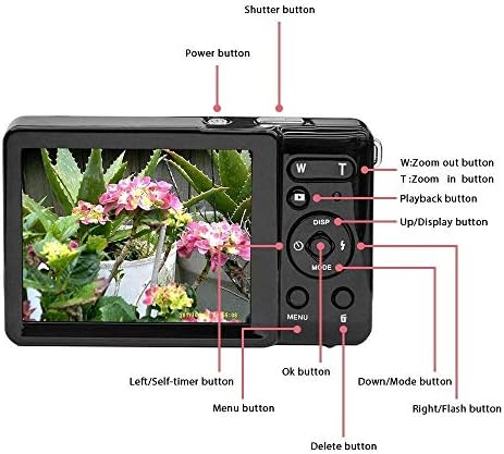 Акумулаторна мини Цифров фотоапарат FHD 1080P 20MP, Камера Vmotal, Цифрови Студентски Камера с 2,8-инчов TFT LCD-дисплей