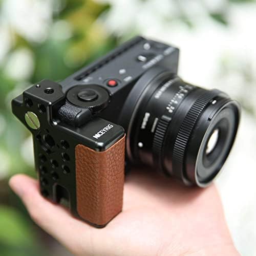 Дръжка NICEYRIG за Sigma FPL FP, Дясната дръжка на камерата от висококачествена естествена кожа (кафяв цвят) - 370