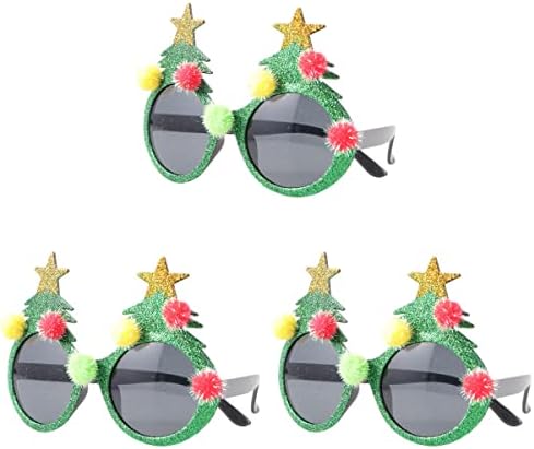 PartyKindom 3шт Коледно Дърво Очила За Очите Иновативни Пластмасови Облекло Очила за Коледа Коледна Украса