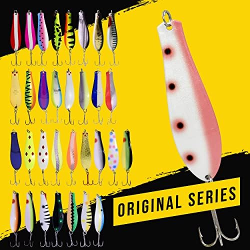Оригиналната серия риболовни примамки Doctor Spoons - Произведено в САЩ - За морски и сладководни риболов - Куката Eagle Claw - Риба, Костур, Северняк, Щука, Сьомга, Пъстърва, Пол