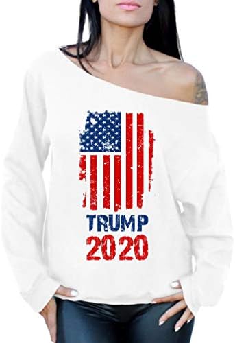 Тромав Стилове, Hoody Тръмп 2020 с открити рамене, Пуловер Тръмп за Жени